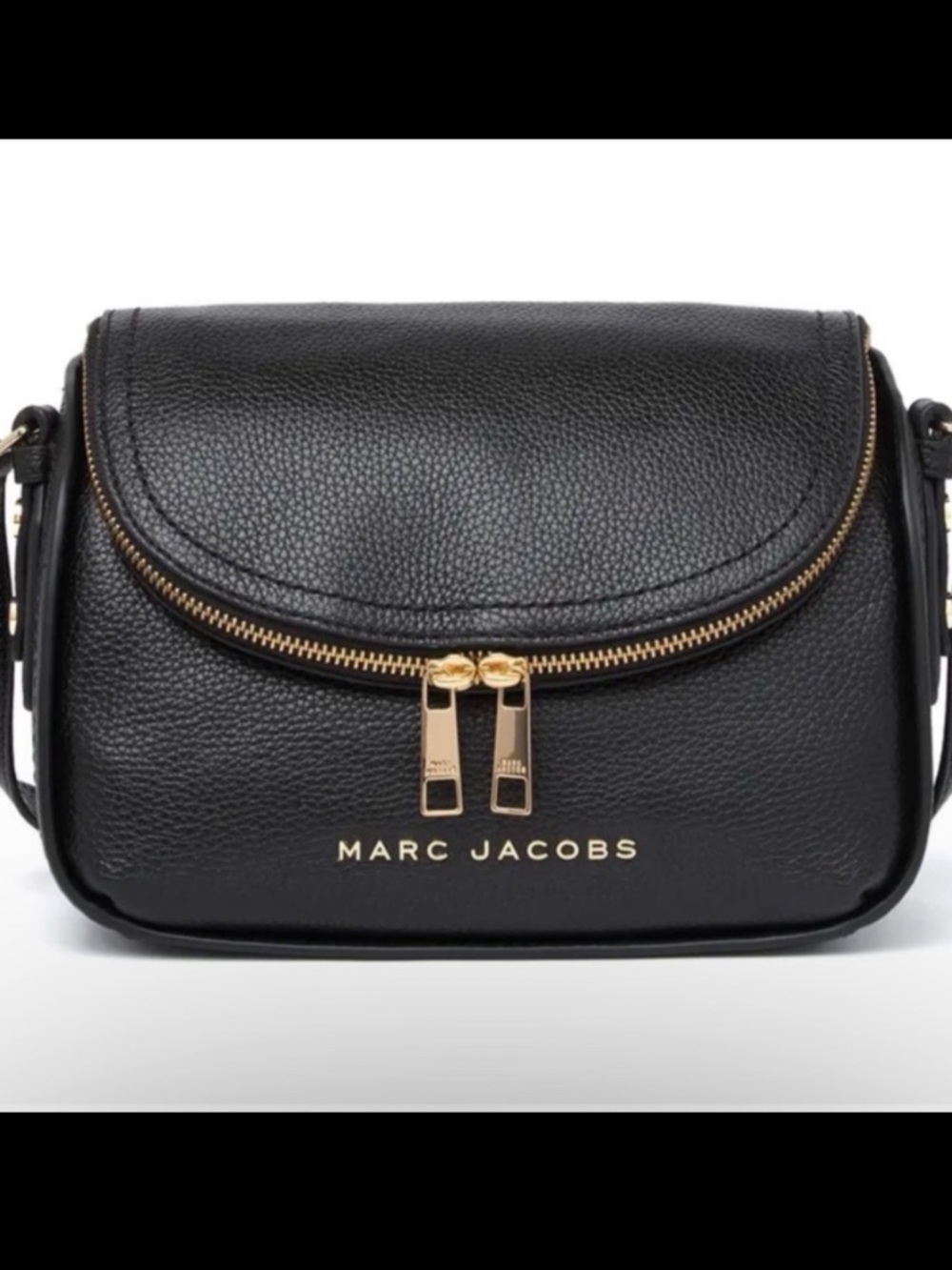 Marc Jacobs The Groove mini messenger Crossbody Bag Black in Gold Accents
